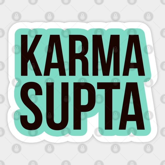 Karma Supta, Yoga Practice, Karma Design Sticker by Style Conscious